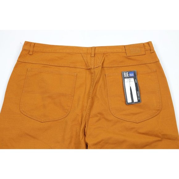 NOS Vintage 90s Marithe Francois Girbaud Mens 44x32 Baggy Loose Fit Jeans Orange - Picture 8 of 11